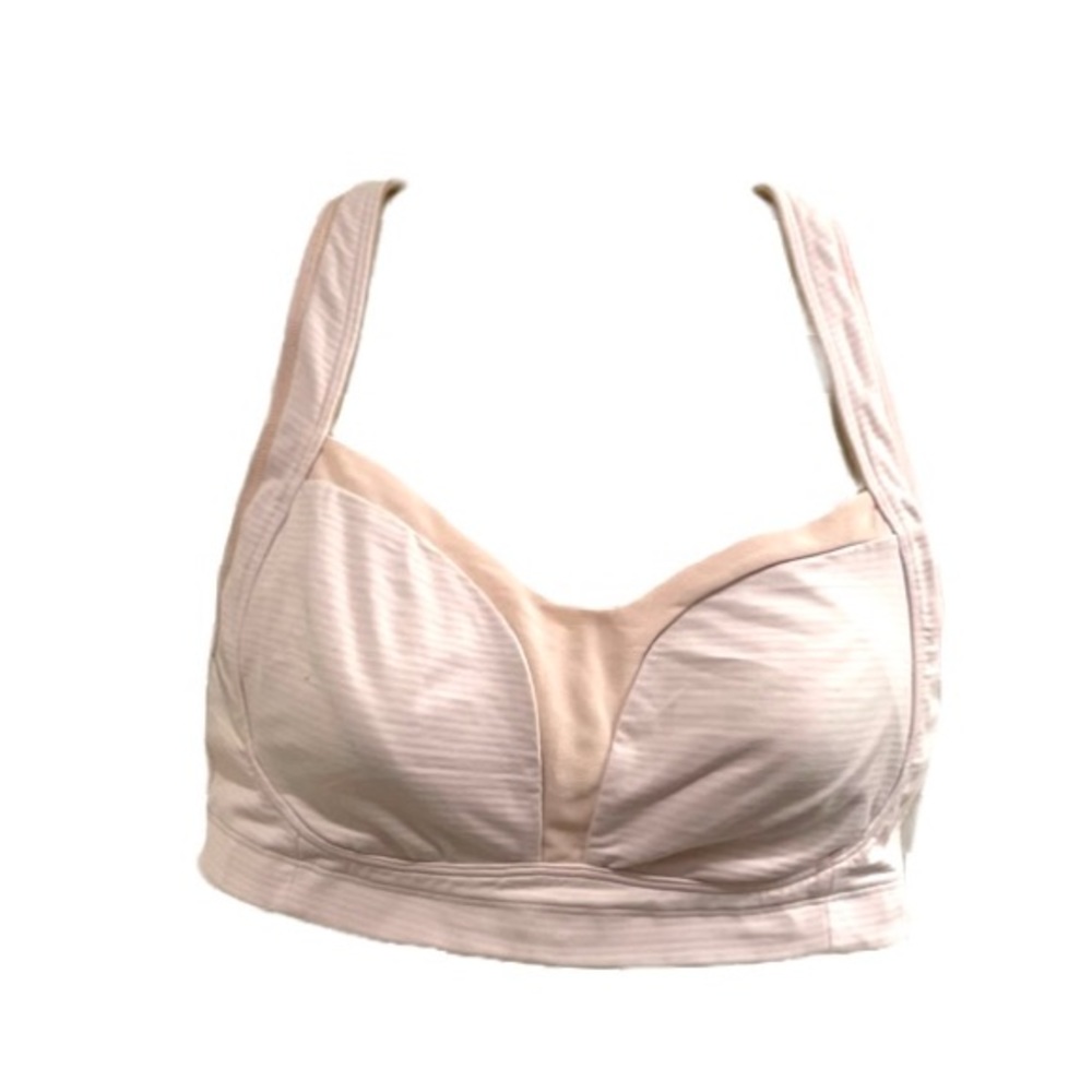 Lululemon pink striped bra medium